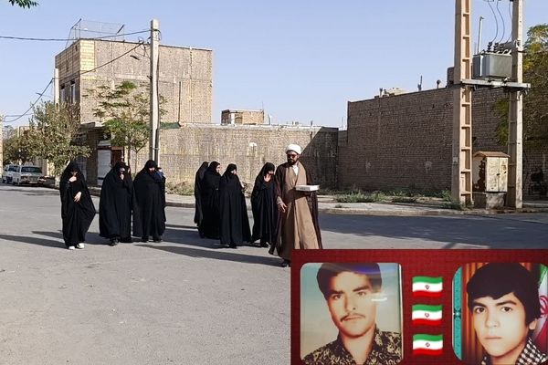 ادای احترام اهالی روستای مومن آباد قم به شهیدان «خداداد» و «سعادتمند»