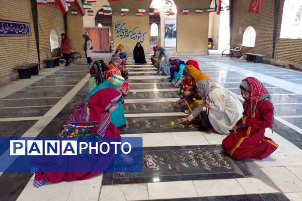 گلباران مزار شهدای شهرستان قدس توسط دانش‌آموزان مدرسه هدی یک