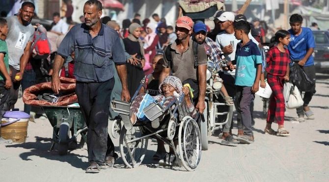 طی چند روز ۷۵ هزار فلسطینی در جنوب غزه کوچانده شده‌اند