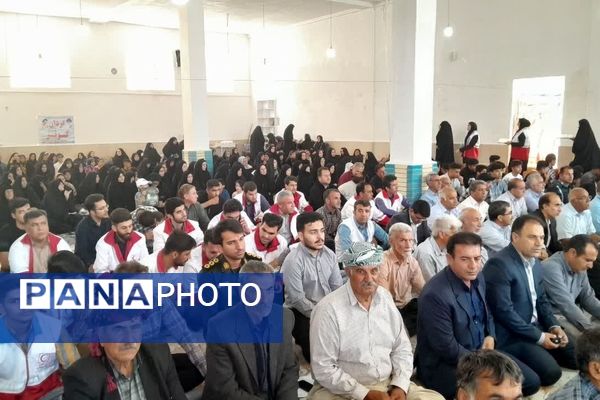 مراسم گرامیداشت شهدای بمباران هوایی شهرستان ایوانغرب