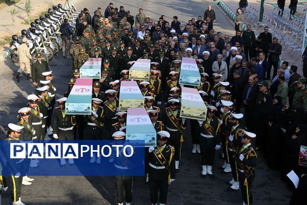 آیین استقبال از پیکرهای مطهر شهدای گمنام در بهشت معصومه(س)