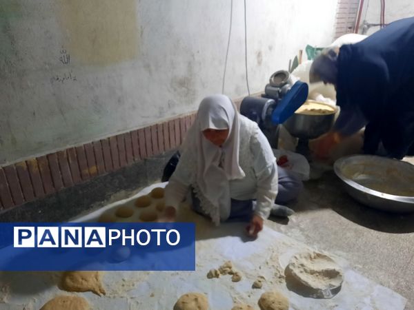 زائران پیاده شهرستان فردوس در دبیرستان شاهد مهدی حکمت