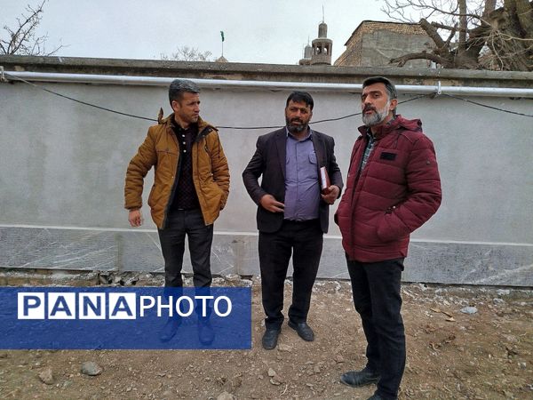 بازدید معاون توسعه و پشتیبانی اداره آموزش و پرورش کاشمر از مراحل ساخت آموزشگاه مرحوم حسین نساجیان کاشمر 