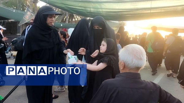 پیاده روی پرشور اربعین حسینی از جاده نجف تا کربلا