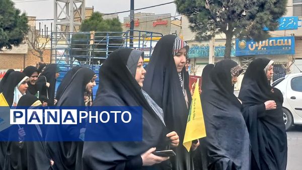 مردم صفادشت ملارد در حمایت از قدس شریف به خیابان‌ها آمدند