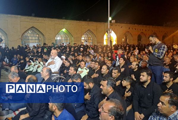 مراسم وداع با شهید امنیت هادی میرآبادی در مسجد جامع شهرستان نیشابور 