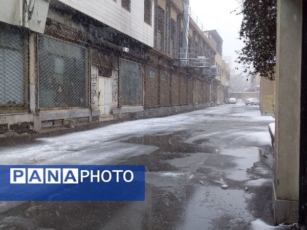 بارش برف شدید و سفید پوش شدن شهر زیبای مشهد 
