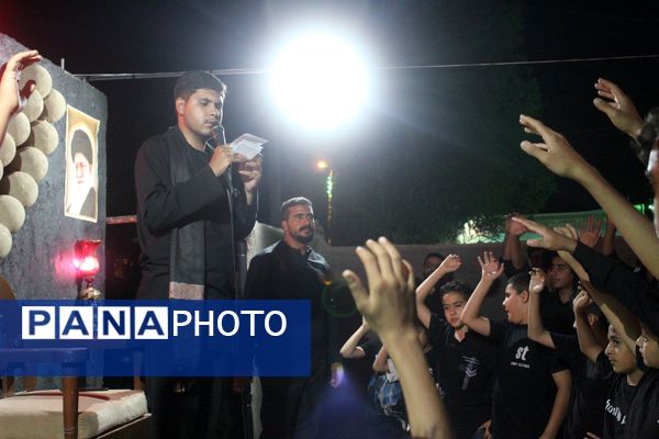 مراسم عزاداری شب سوم محرم در هیات مکتب‌‌الزهرا شهرستان حاجی‌‌آباد