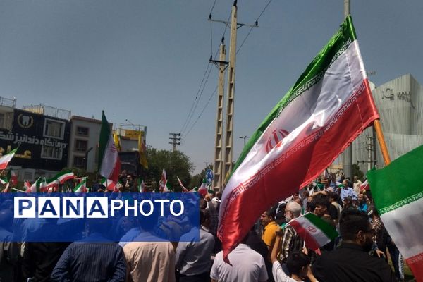 حضور باشکوه مردم شهرستان فردیس در راهپیمایی جمعه نصر و خشم