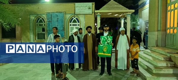 پرچم متبرک حضرت معصومه(س) بوموسی را عطر آگین کرد