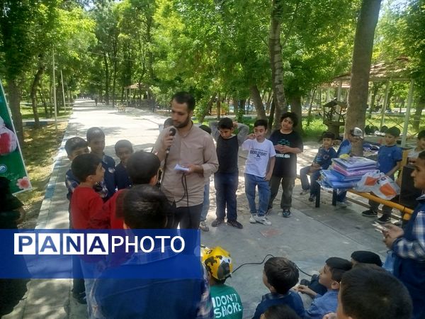 اردوی دانش‌آموزان مدرسه پسرانه مبین در پارک جنگلی شیروان