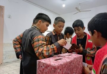 انتخابات شورای دانش آموزی در دبستان شهید پسندیده فدافن