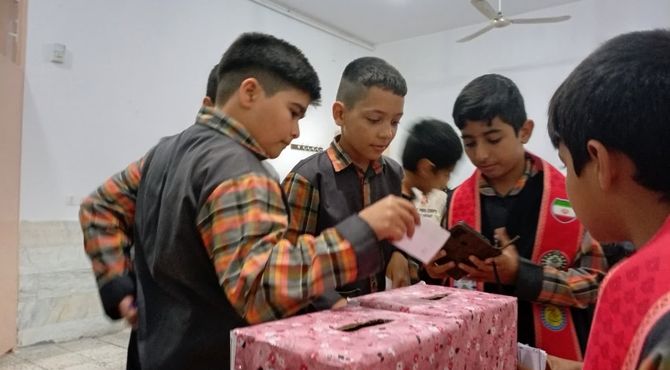 انتخابات شورای دانش آموزی در دبستان شهید پسندیده فدافن