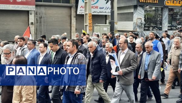 مردم صفادشت ملارد در حمایت از قدس شریف به خیابان‌ها آمدند