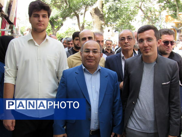 خروش بی‌نظیر سنندج در بدرقه شهید آسمانی رضا بسطامی