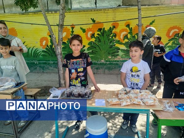 برگزاری بازارچه درون مدرسه‌ای در دبستان مبین شیروان