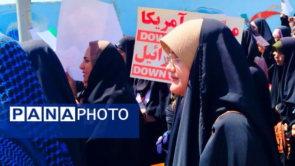 حضور پرشور کودکان و نوجوانان در راهپیمایی روز قدس لنده