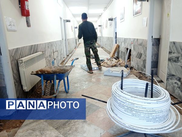 پروژه شوفاژ کشی و تعمیر موتور خانه هنرستان کیمیا