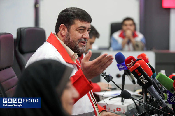نشست خبری رئیس سازمان جمعیت هلال احمر 