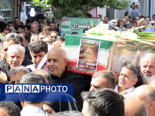 خروش بی‌نظیر سنندج در بدرقه شهید آسمانی رضا بسطامی