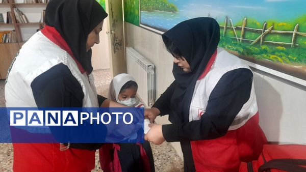 مانور سراسری زلزله در دبستان یکتا شهرستان قائمشهر