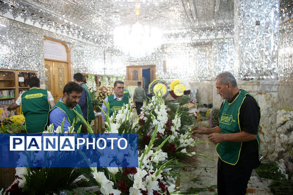 مراسم گل آرایی حرم حضرت معصومه(س) و جشن سالروز ورود ایشان به قم