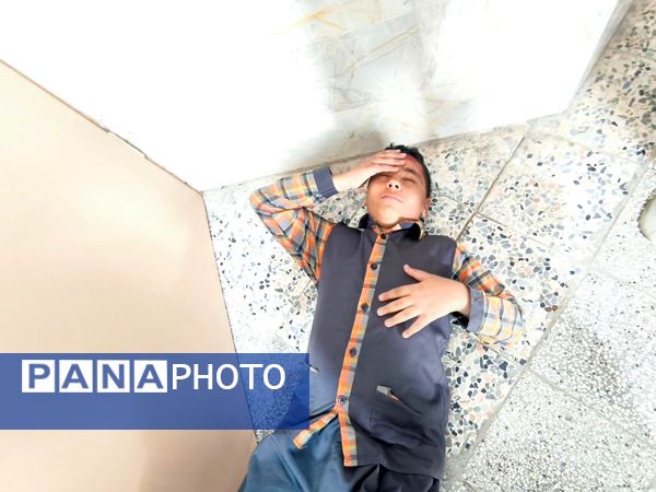 مانور زلزله در دبستان شهید پسندیده فدافن  