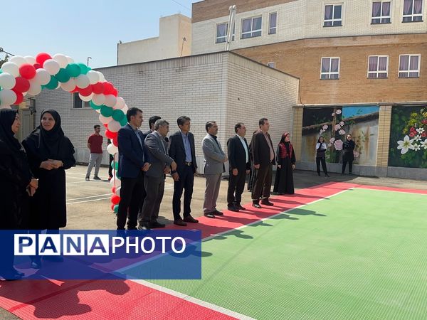 افتتاح زمین ورزشی تایل کورت در هنرستان عفت بجنورد