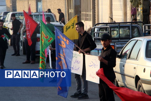 حمایت از مقاومت اسلامی لبنان و غزه و تشکیل زنجیره انسانی در یزد 