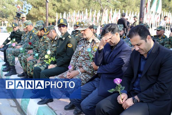 آیین استقبال از پیکرهای مطهر شهدای گمنام در بهشت معصومه(س)