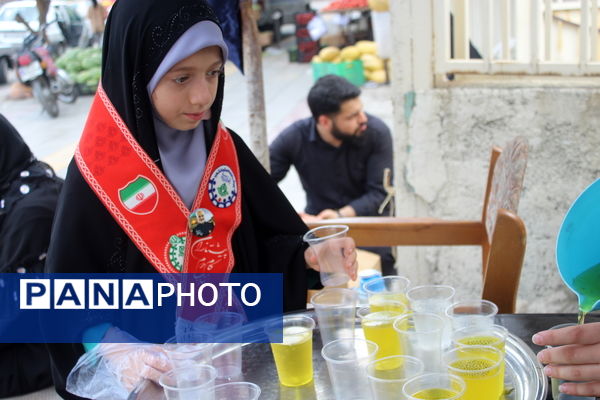 میزبانی دانش‌آموزان گلوگاهی از مسافران و زائران رضوی 