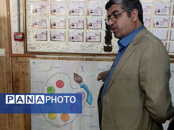 بازدید معاون پرورشی و تربیت بدنی ناحیه سه از دبیرستان مصلی‌نژاد ام البنین 