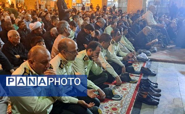 مراسم وداع با شهید امنیت هادی میرآبادی در مسجد جامع شهرستان نیشابور 