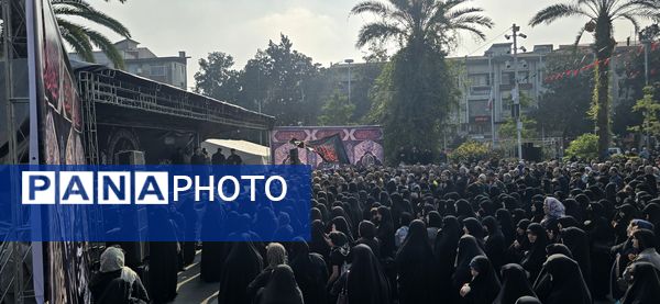 مراسم تشییع پیکر هفت شهید گمنام در رشت