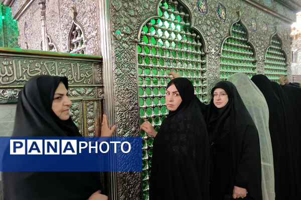 زیارت حرم مطهر شاهچراغ (ع) و ادای احترام به شهیده معصومه کرباسی