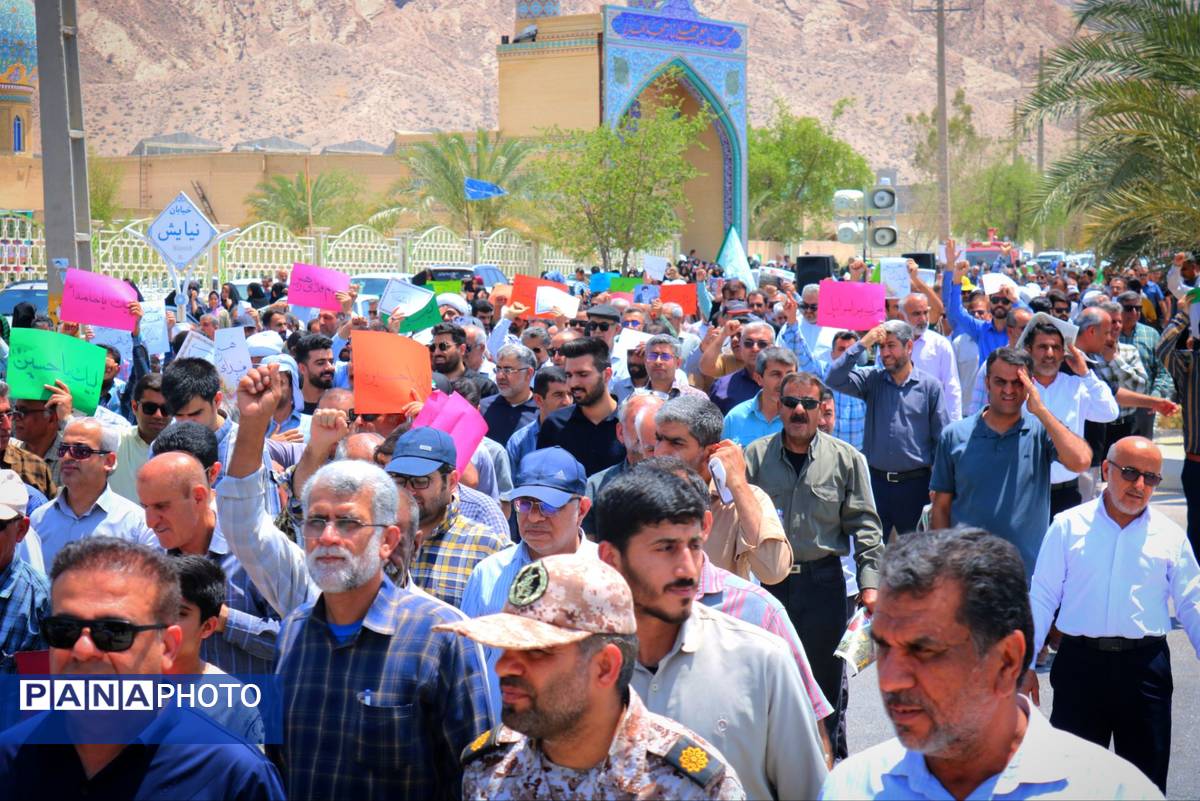فریاد «مرگ بر اسرائیل» در لامرد طنین انداز شد