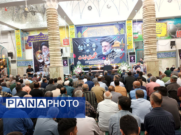  مراسم سوگواری شهادت آیت‌الله سید ابراهیم رئیسی و هیات همراه ایشان در بهبهان