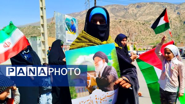 حضور پرشور کودکان و نوجوانان در راهپیمایی روز قدس لنده