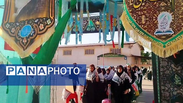 اعزام ۴۰ دانش‌آموز دختر لنده‌ای به مناطق عملیاتی جنوب کشور