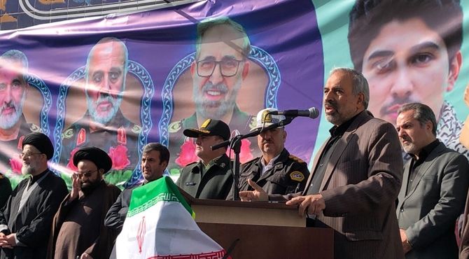 حضور اقشار مختلف مردم شهرری در مراسم راهپیمایی روز ۱۳ آبان