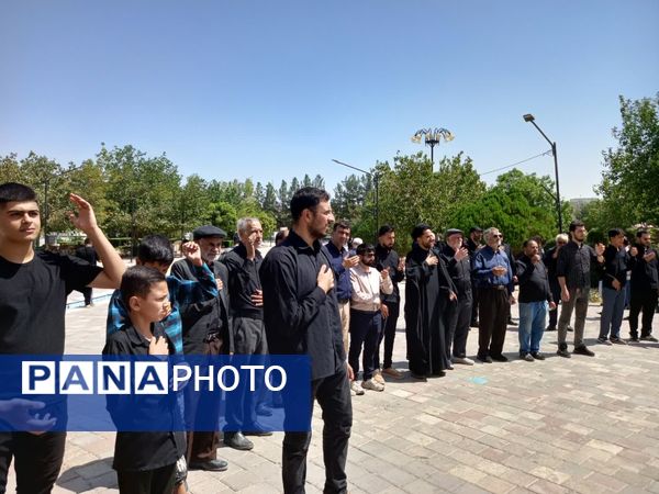 حضور دانش‌آموزان و فرهنگیان تربت‌جامی در عزاداری اربعین حسینی