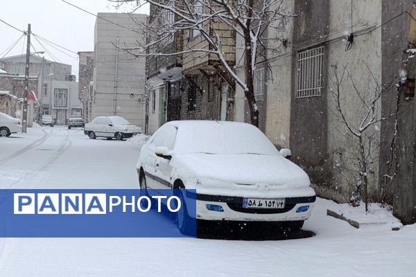 بارش نعمت الهی برف در شهرستان زیبای نیشابور 