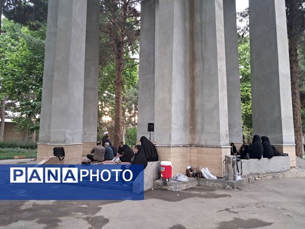 مراسم شهادت امام محمد باقر (ع) درکنار شهدای گمنام پارک وحدت آشخانه