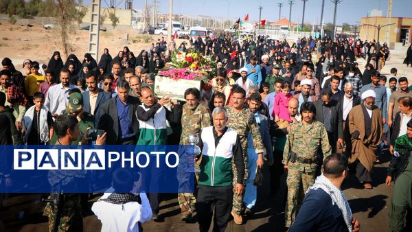 تشییع پیکر مطهر شهید گمنام در روستاهای شهرستان ریگان