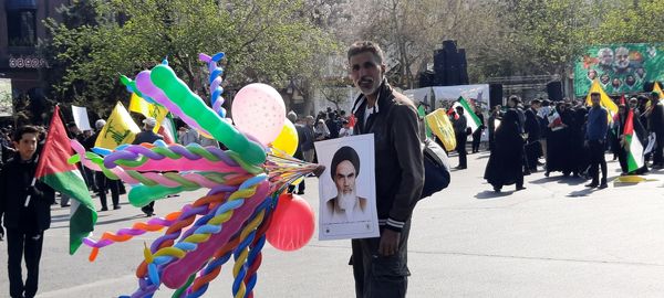 راهپیمایی روز قدس با حضور مسئولان اداره‌کل آموزش‌وپرورش استان خراسان رضوی