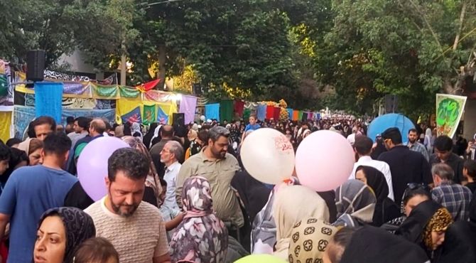 حضور بی‌نظیر مردم کرمانشاه در مهمانی کیلومتری غدیر
