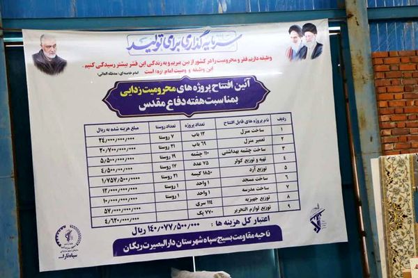 افتتاح پروژه‌های محرومیت‌زدایی در ریگان