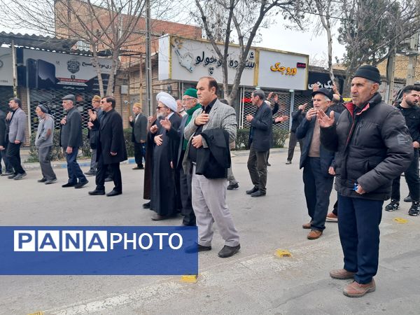 مراسم دسته روی و سینه زنی مردم آشخانه به مناسبت شهادت امام علی (ع)