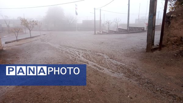 بارش اولین باران پاییزی در روستای بتو