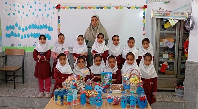 «جشن آب» در دبستان مولوی فین